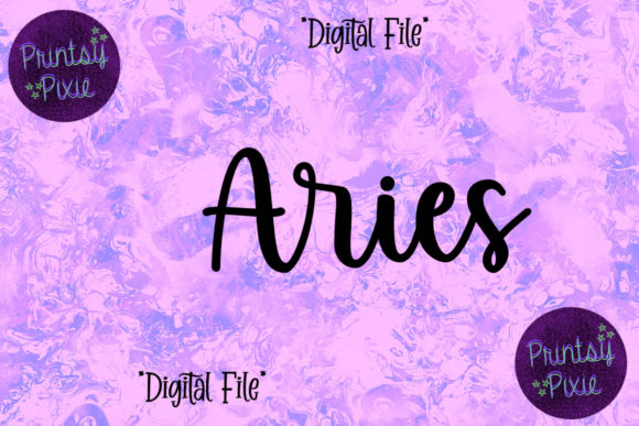 Aries Zodiac Sign Graphics for Crafts and Branding