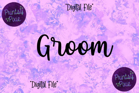 Groom Wedding Ceremony Graphics for Crafts and Branding