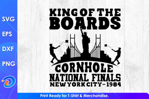 King of the Boards Cornhole Gifts Gaming Graphics