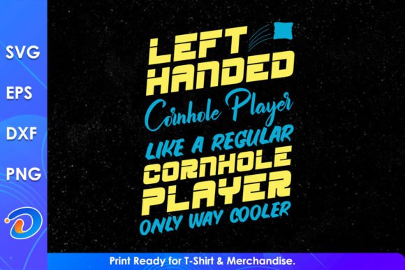 Left Handed Cornhole Player Funny Gaming Graphics for Crafts