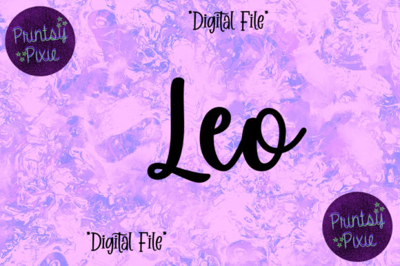 Leo Zodiac Sign Graphics for Crafts and Branding