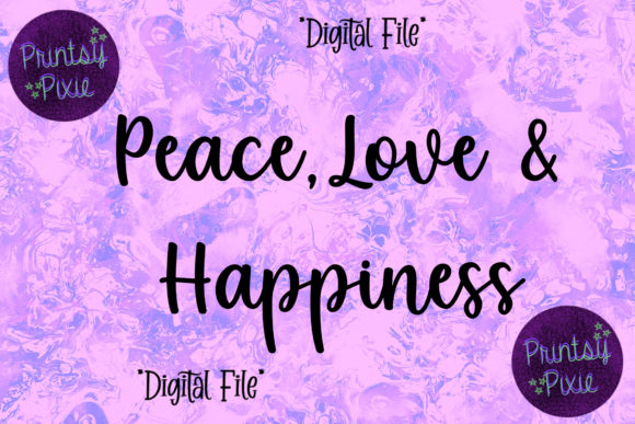 Peace,Love,Happiness Graphics Review for Crafts