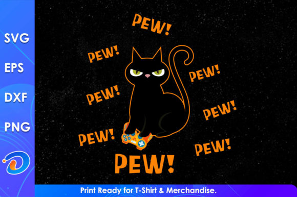 Pew Pew Pew Pew Funny Video Game Graphics for Crafts