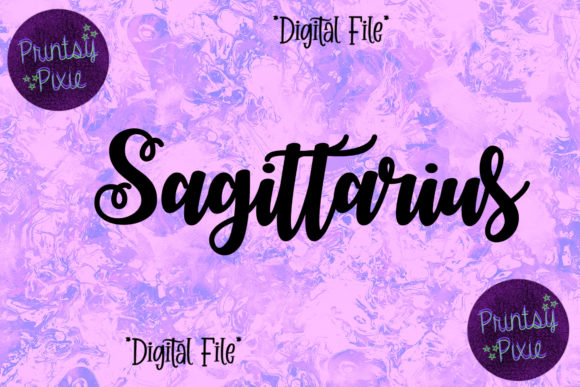 Sagittarius Zodiac Signs Graphics for Crafts and Publishing