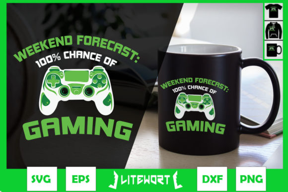 Weekend Forecast 100 Chance of Gaming Graphics for Crafts